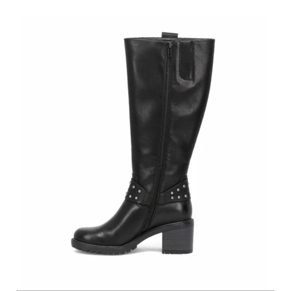 Frye Adriane Harness Biker Black Boots Women’s Size 8.5 NEW TAGS vegan leather K - Picture 2 of 7